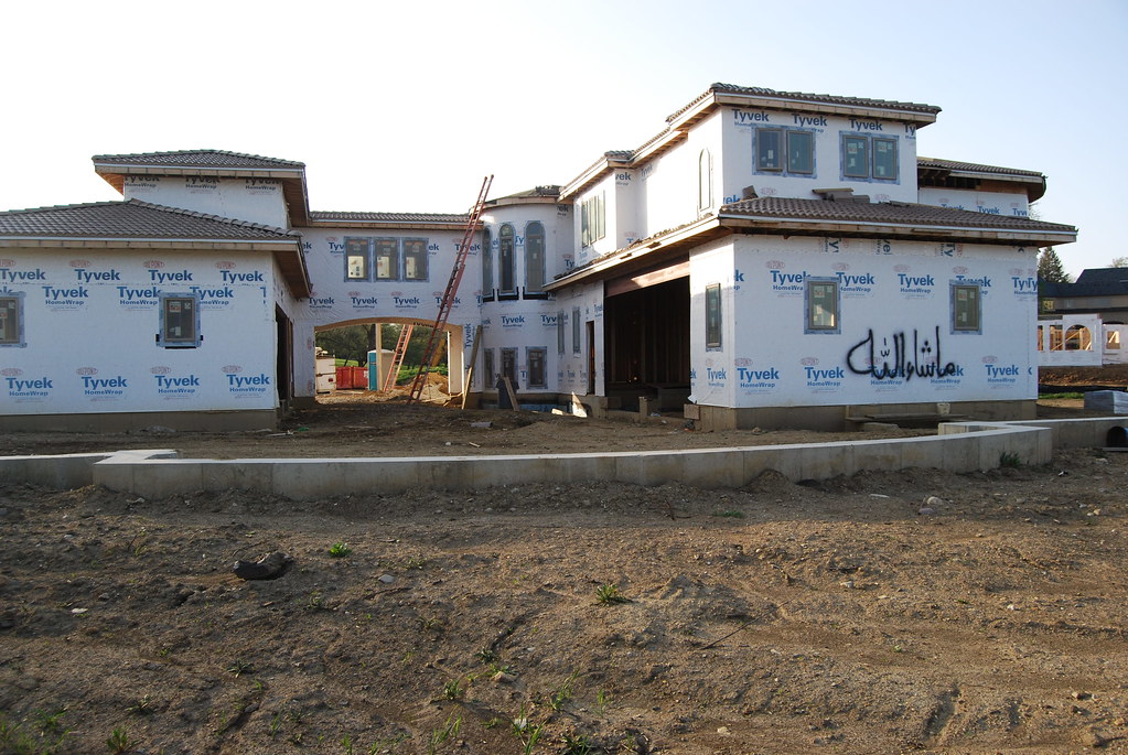 Arabic Graffiti on Naperville Mansion