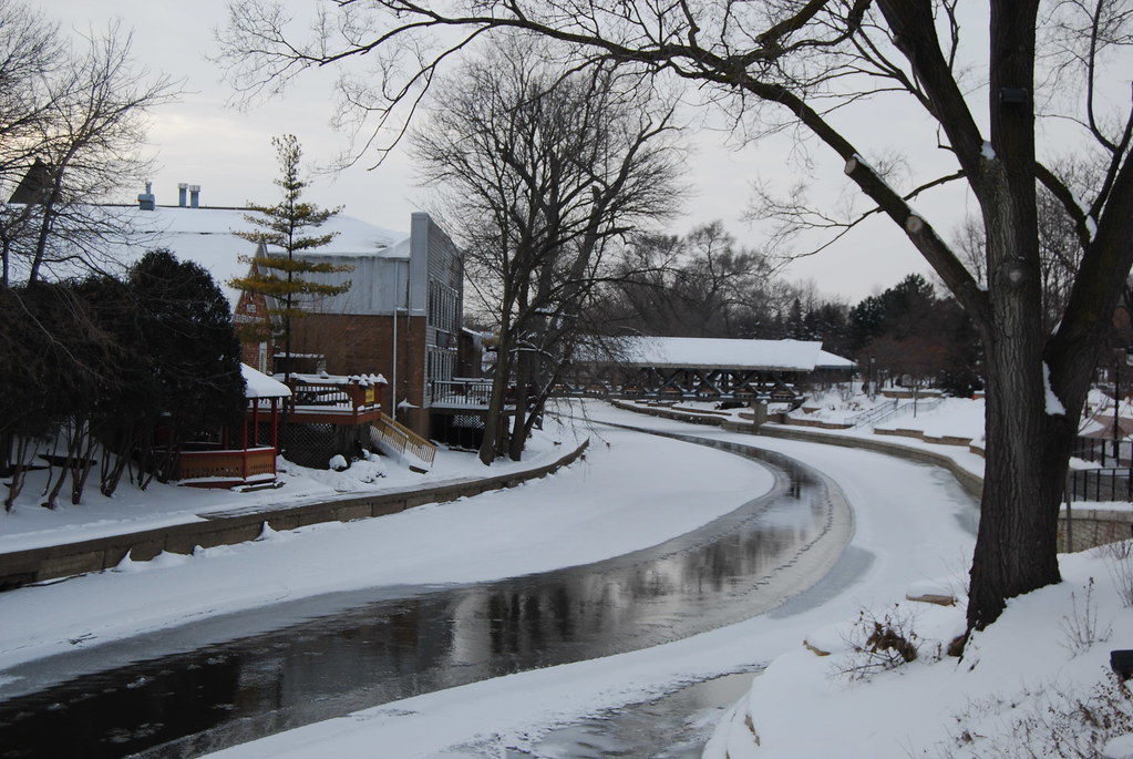 Naperville Riverwalk in Winter 014
