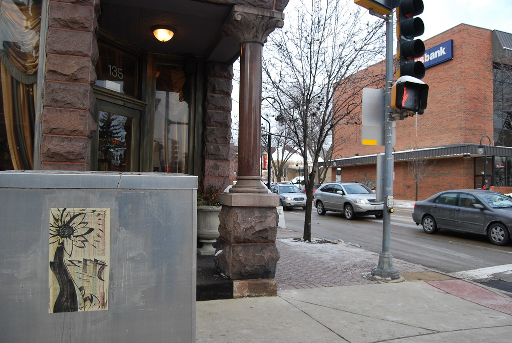 Naperville Decoupage Flower Graffiti 044
