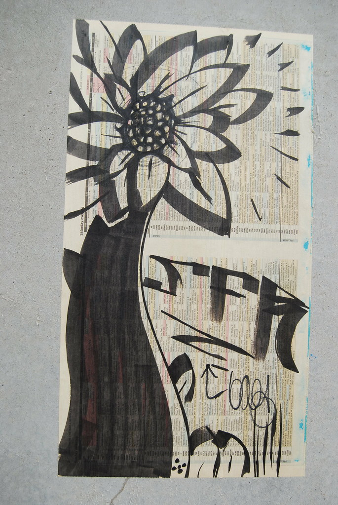 Naperville Decoupage Flower Graffiti 033