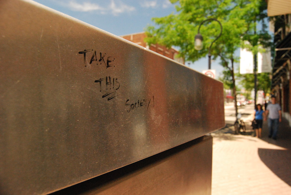 Naperville Graffiti “Take This Society!”