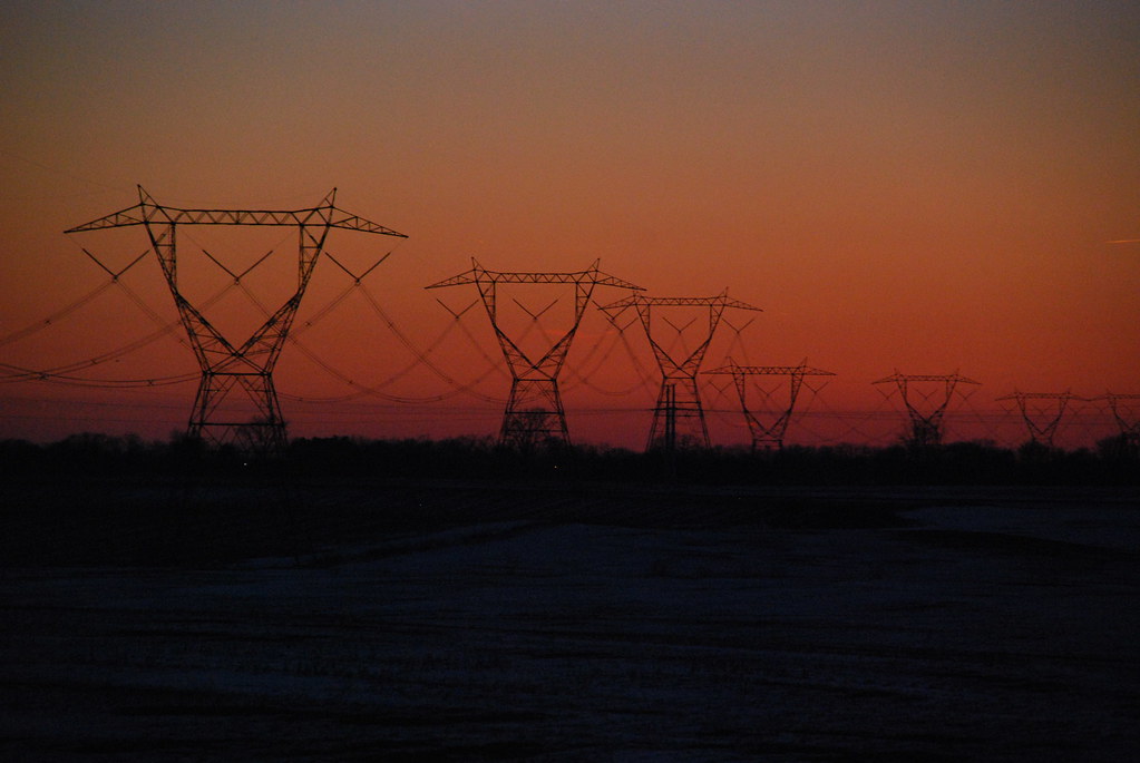 Sunset Power Lines
