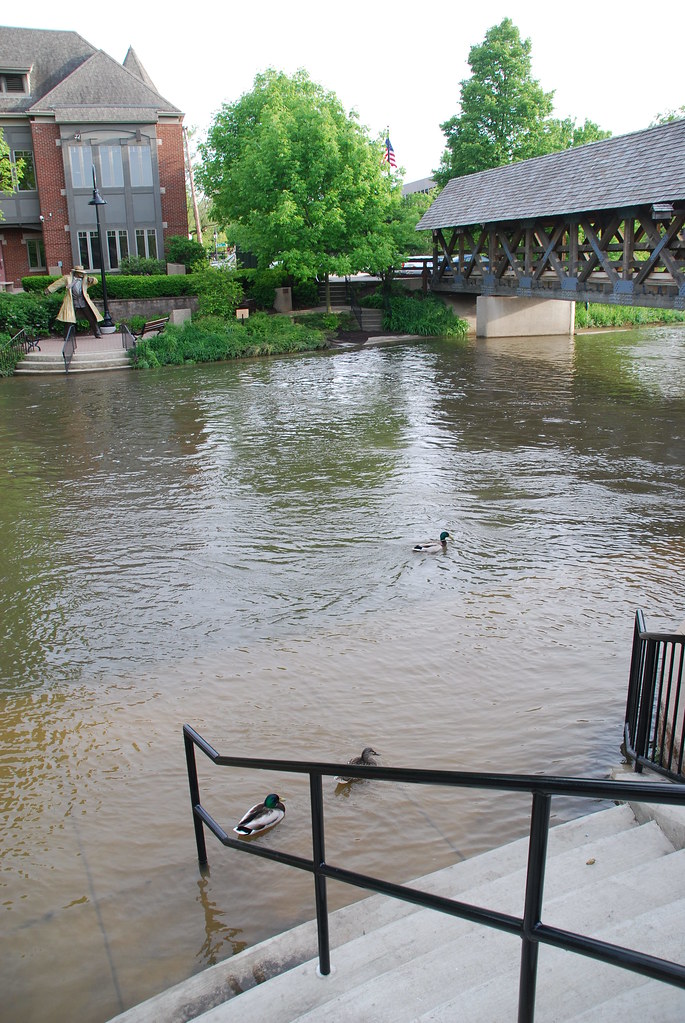 Dick Tracy Sculpture on the Naperville Riverwalk