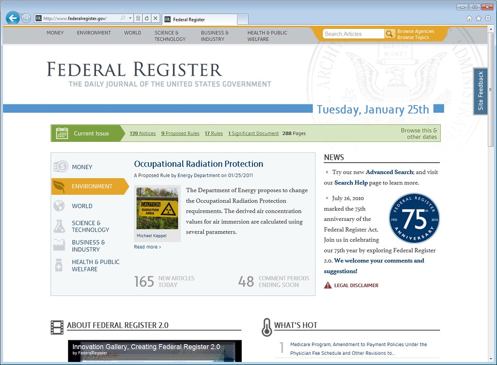Photo on FederalRegister.gov