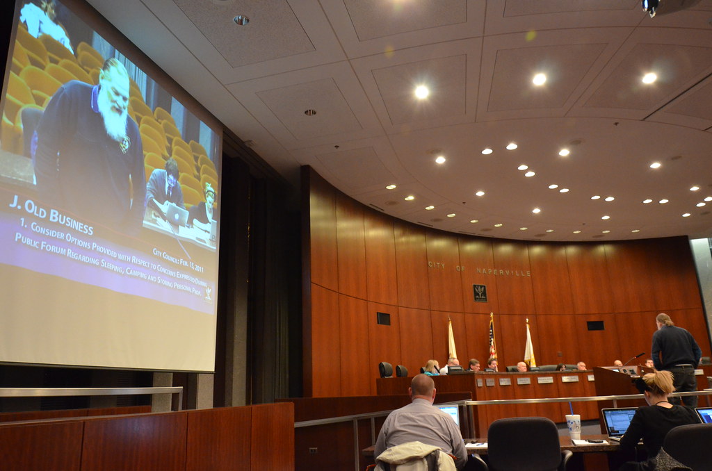 Scott Huber Speaking at Naperville City Hall