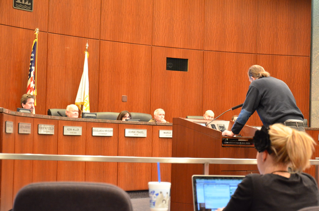 Scott Huber Speaking at City Hall Council Meeting