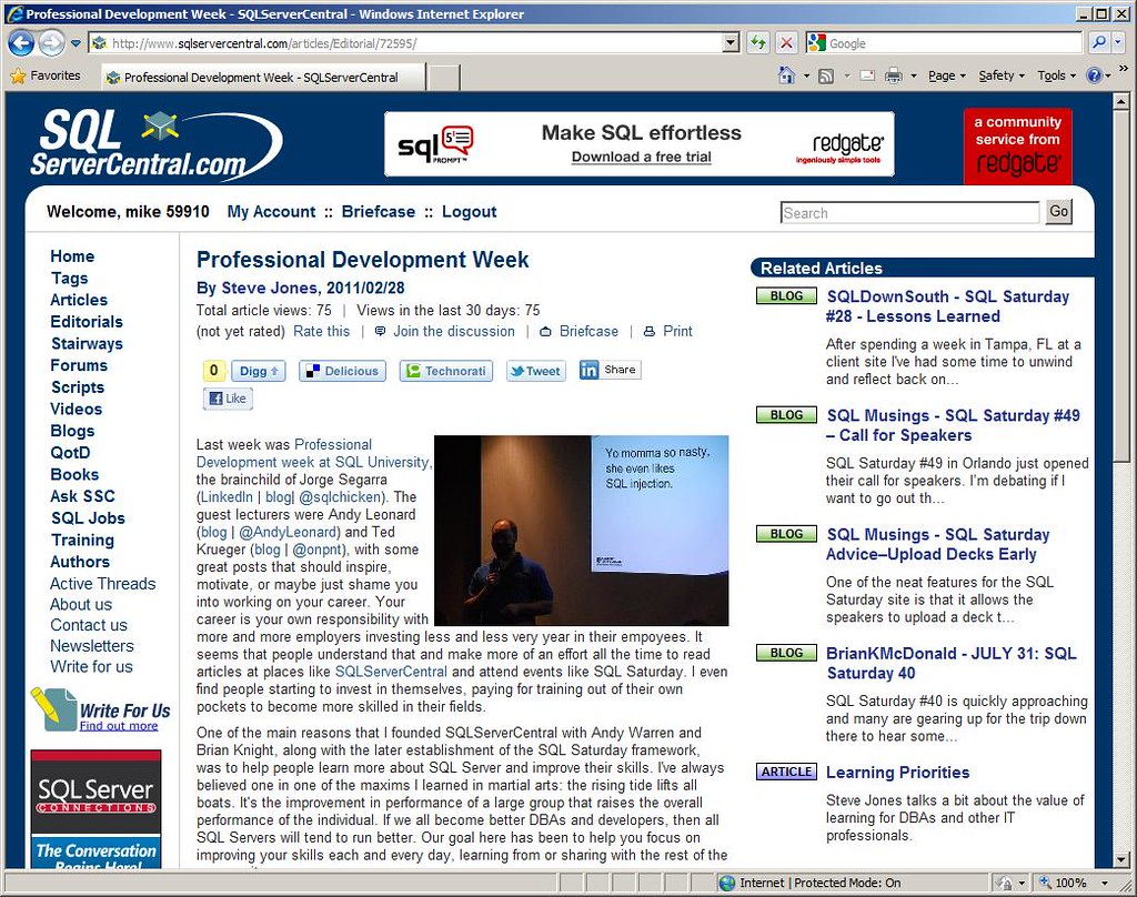 Image Used by Steve Jones on SqlServerCentral.com