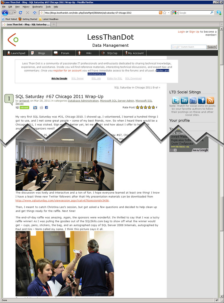 Images Used by grrlgeek on LessThanDot Data Management