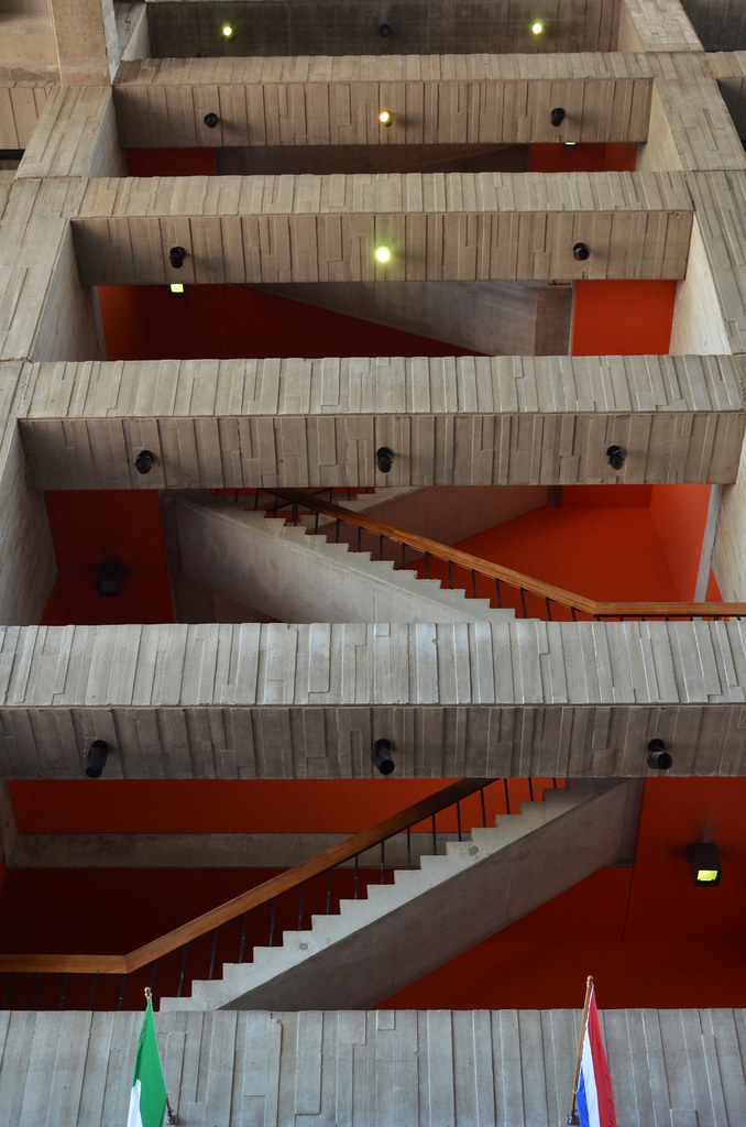 Fermilab Wilson Hall Orange Stairs
