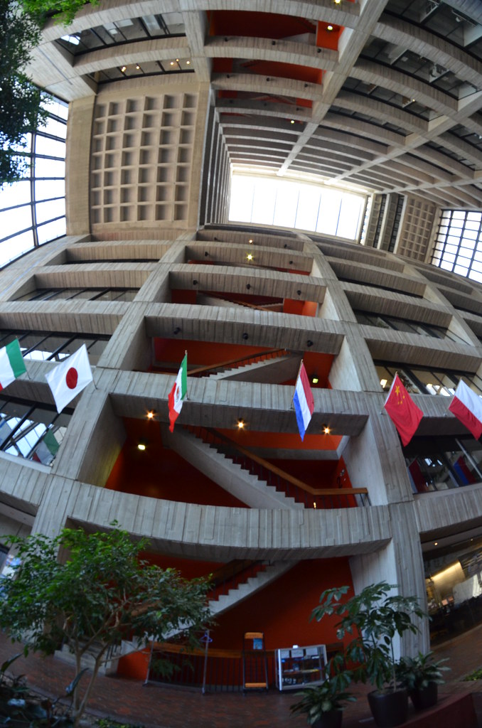 Orange Stairs at Fermilab Wilson Hall