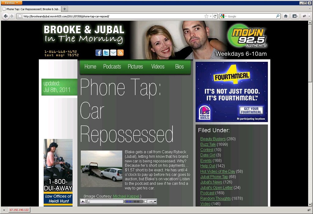 Image used by Brook & Jubal In the Morning