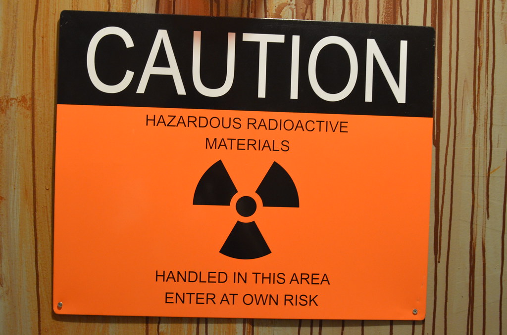 Caution Hazardous Radioactive Materials Sign