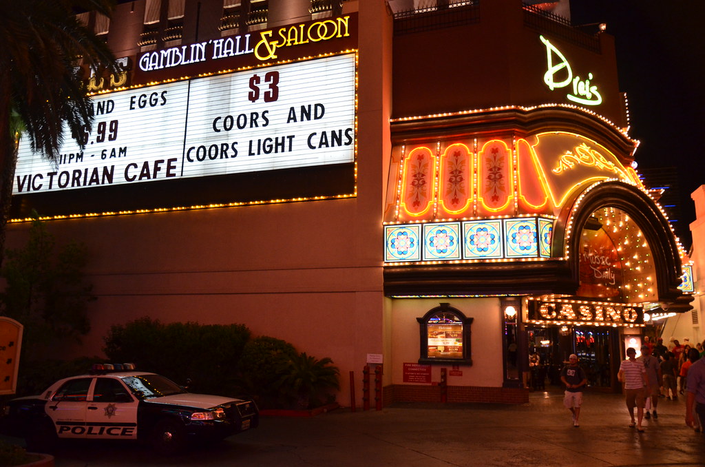 Police outside Bill’s Gamblin’ Hall & Saloon