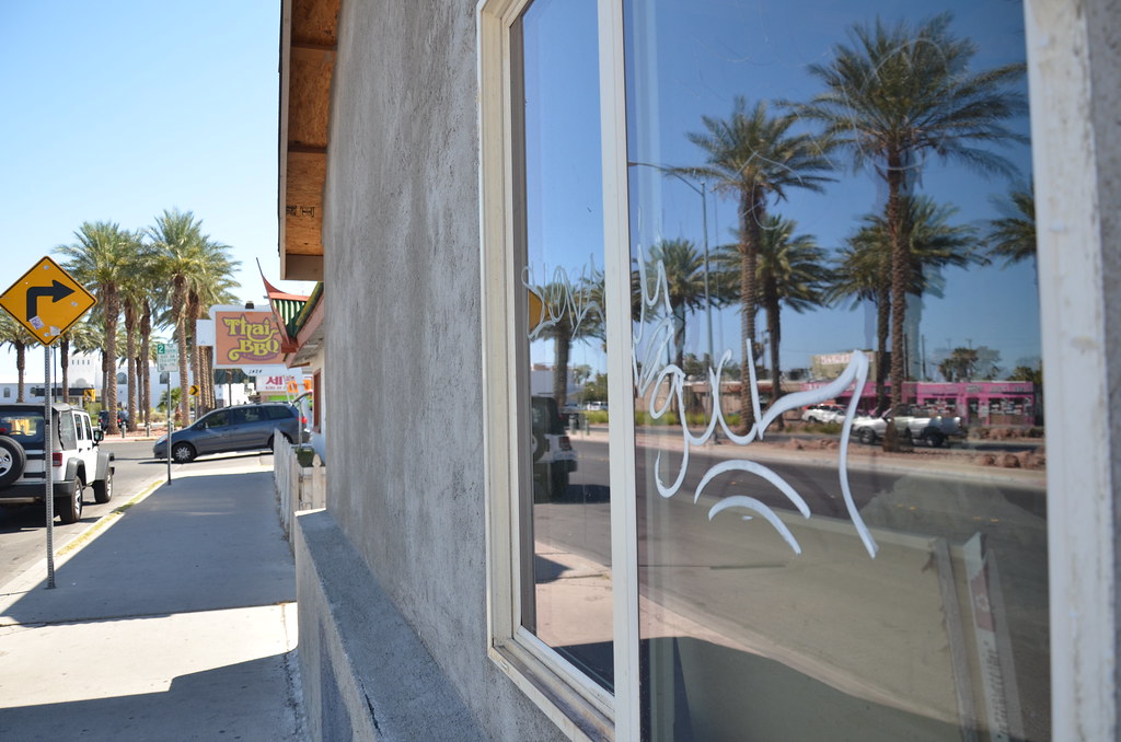 Las Vegas Window Graffiti