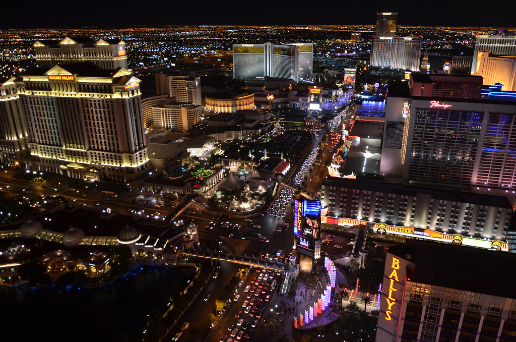 View of Las Vegas from the Eiffel Tower at the Paris Las Vegas Hotel & Casino