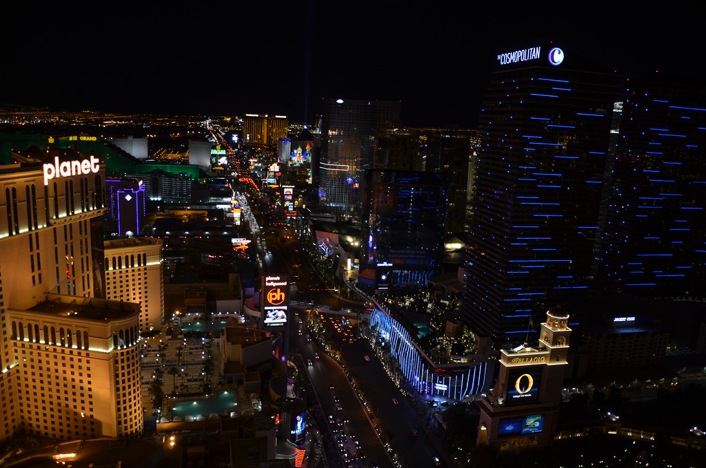 View of Las Vegas from the Eiffel Tower at the Paris Casino