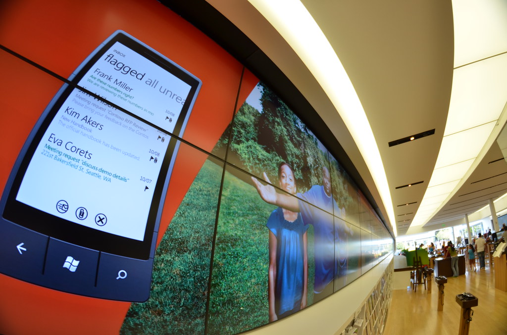 Wall at Microsoft Store