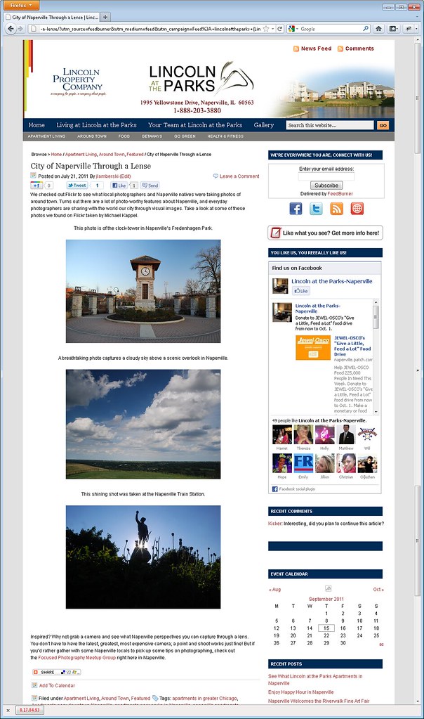 Image used by J Lamberski at Lincoln at the Parks Apartments blog