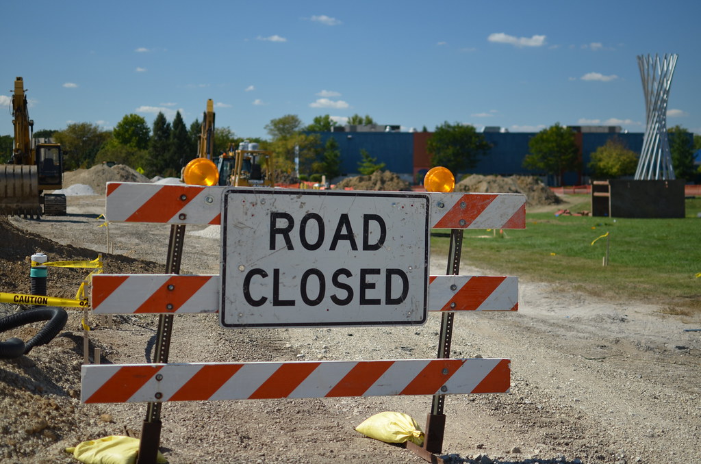 Fermilab Road Closed Sign