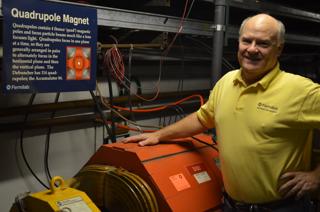 Don Showing me a Quadrupole Magnet at Fermilab