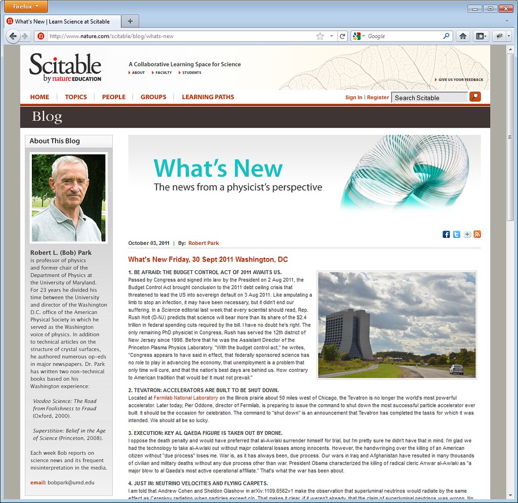 Image used by Robert Park at Nature.com