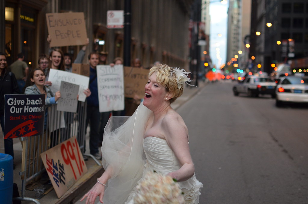 Bride at Occupy Chicago