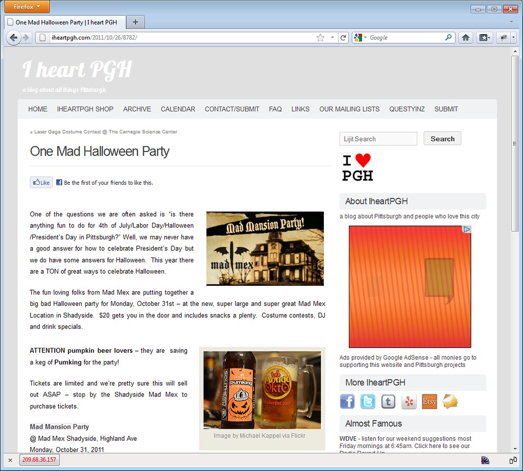 Image used on iheartpgh.com a blog about all things Pittsburgh