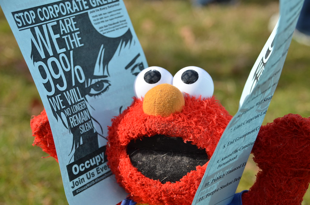 Elmo Supports Occupy Movement
