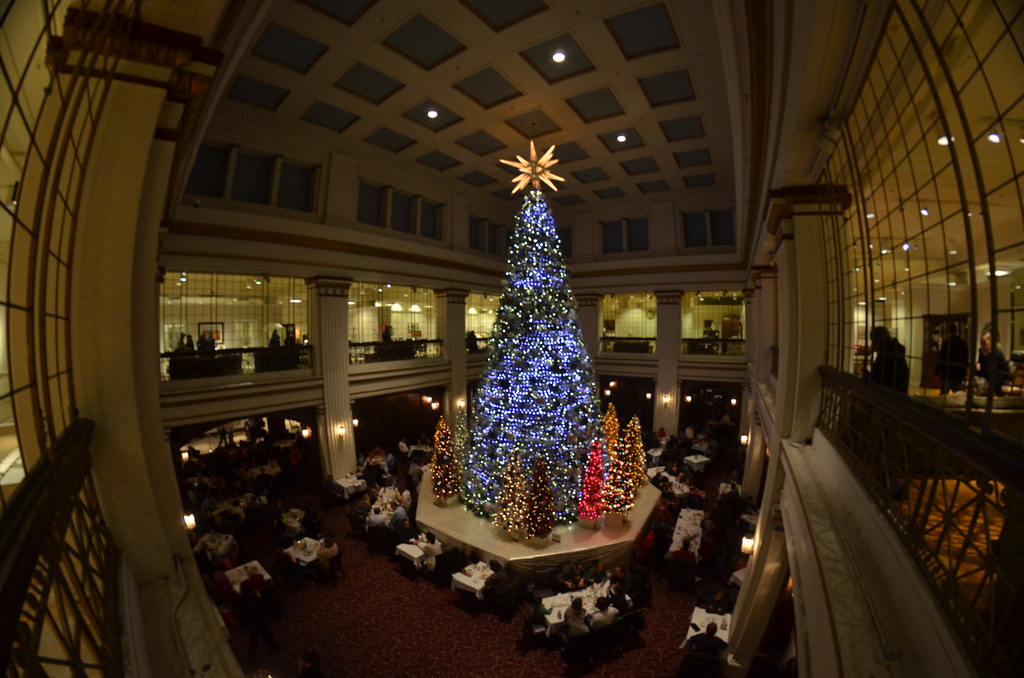The Walnut Room at Macy’s in Chicago Christmas Tree