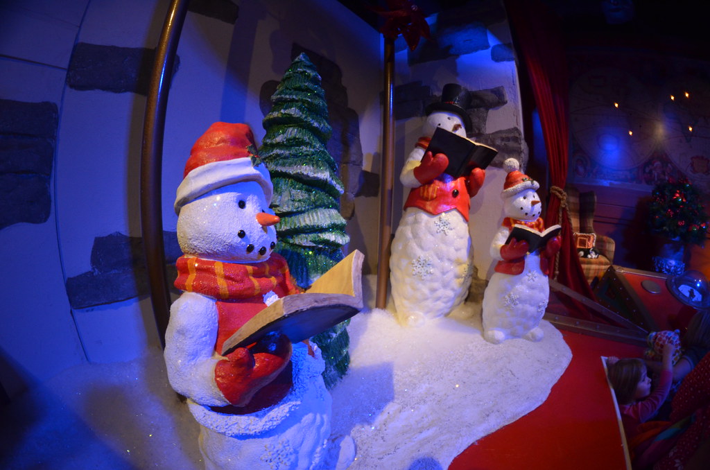 Snowmen at Santa’s Village at Macy’s in Chicago