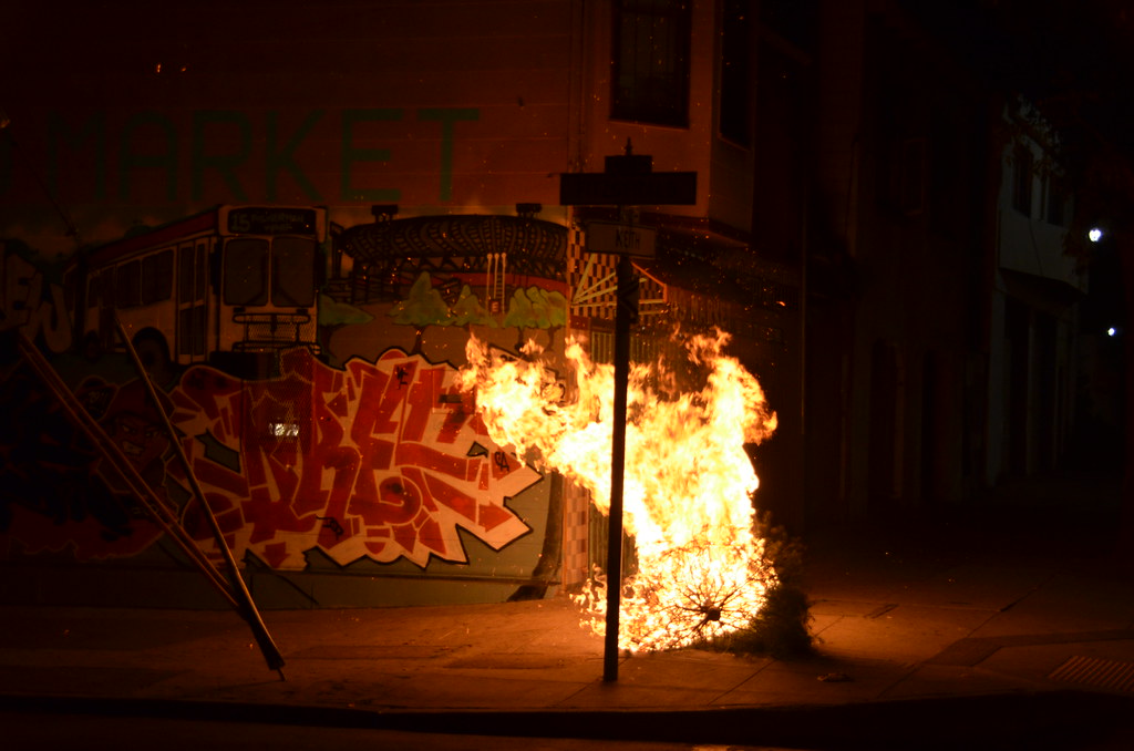 Christmas Tree on Fire