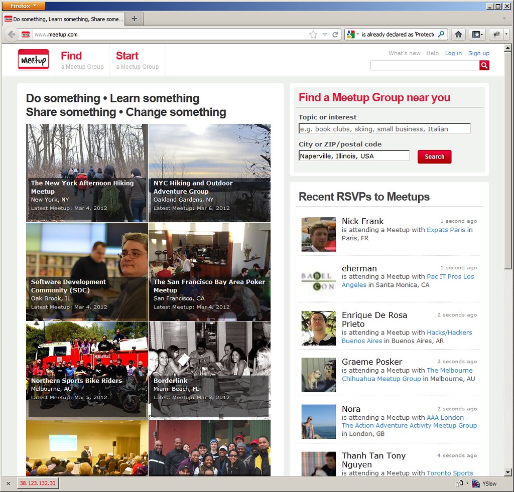 Image used on Meetup.com Home Page