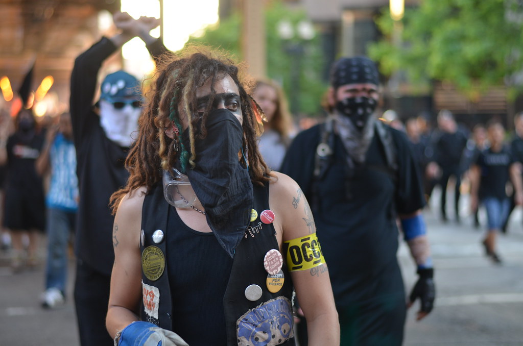 Masked Occupy Chicago Protester