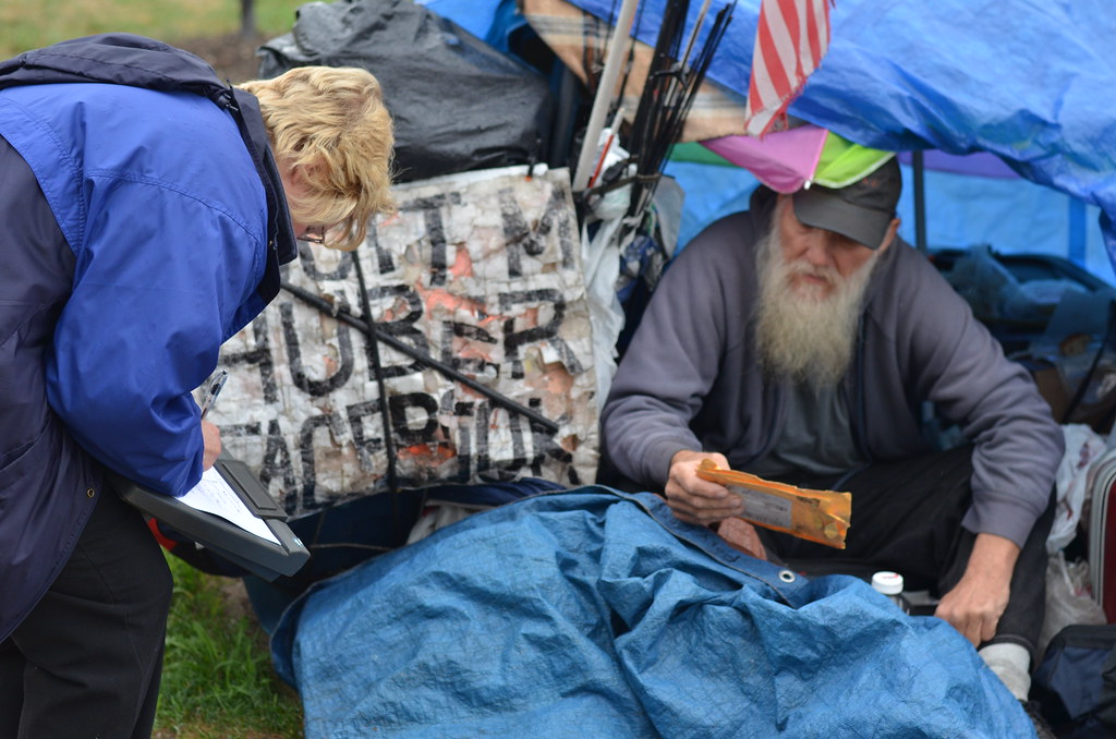 Naperville Protester Scott Huber Being Ticketed