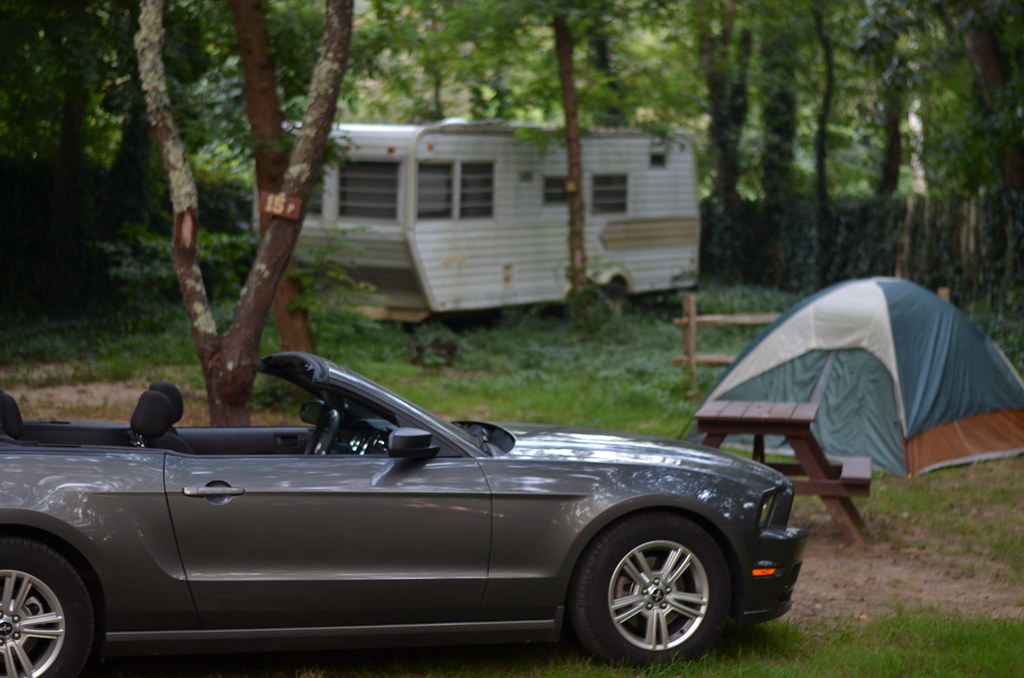 Mustang Convertible at Falmouth Ma Camping 077