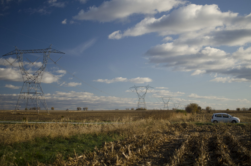 Power Lines and a Chevy Aveo