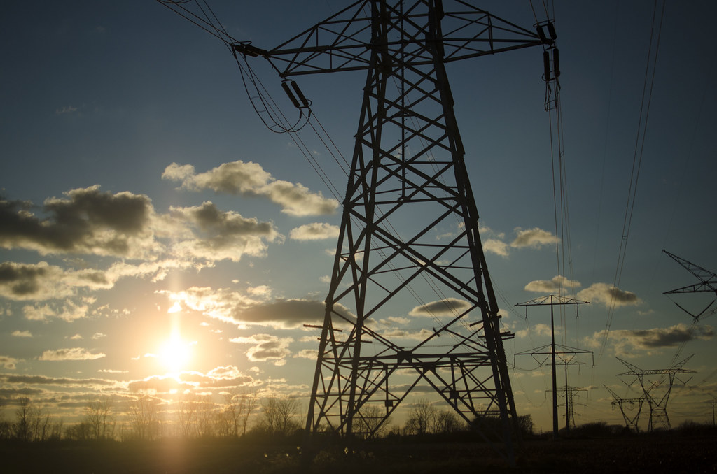 Sunset Power Lines