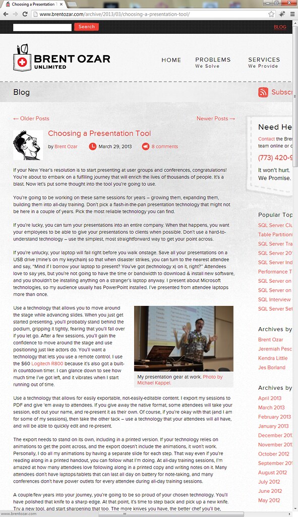 Photo Used by Brent Ozar on BrentOzar.com