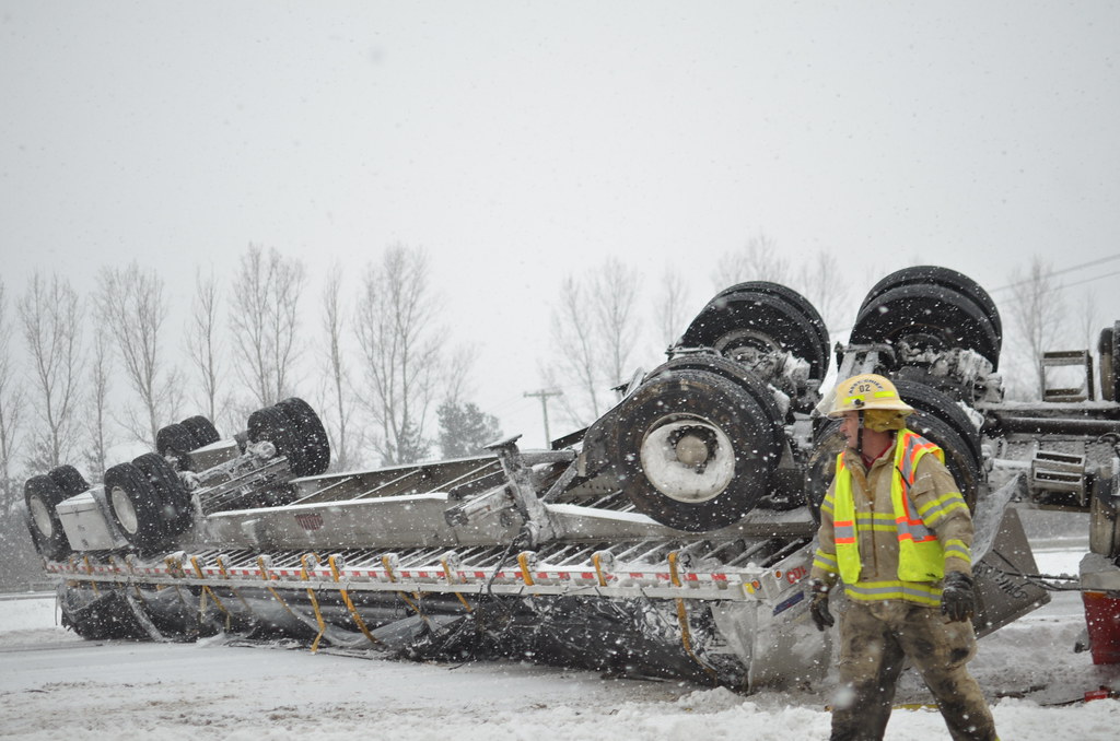Overturned Semi