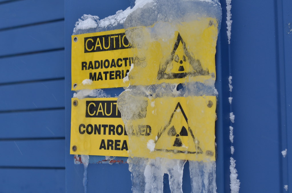 Frozen Radioactive Material Sign