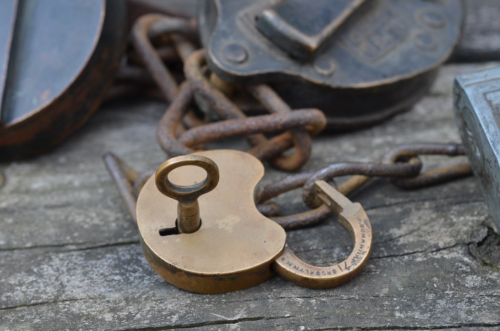 Antique Railroad Baggage Lock