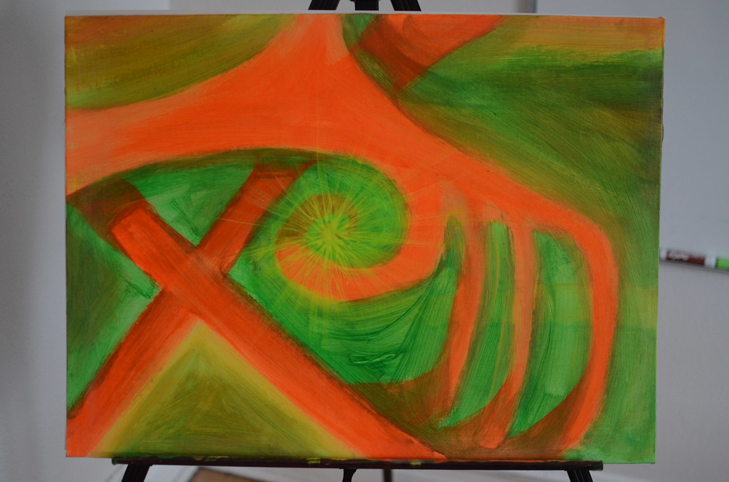 Abstract Fluorescent Painting