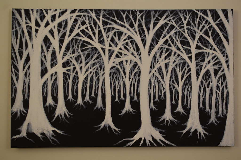Blue Europium Acrylic Painting