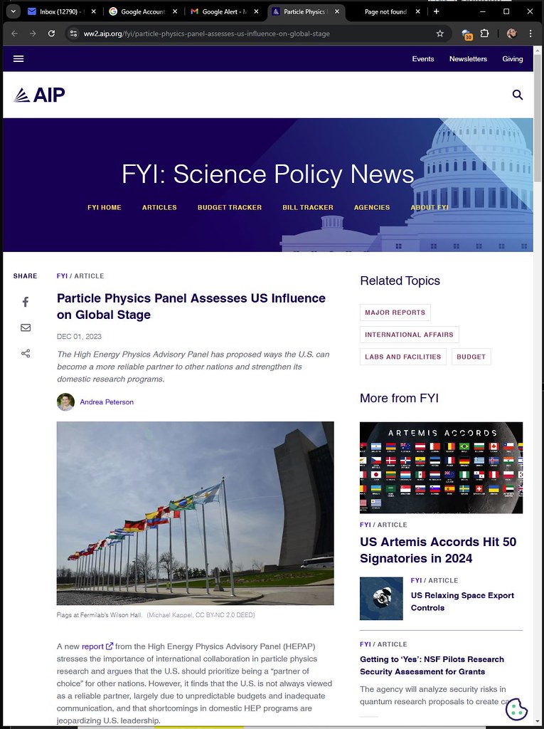 Particle Physics Panel Assesses US Influence on Global Stage