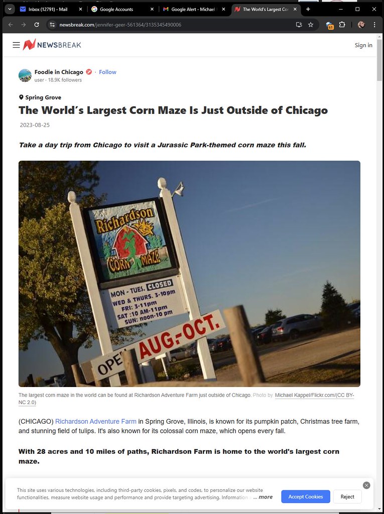 The Worlds Largest Corn Maze Is Just Outside of Chicago