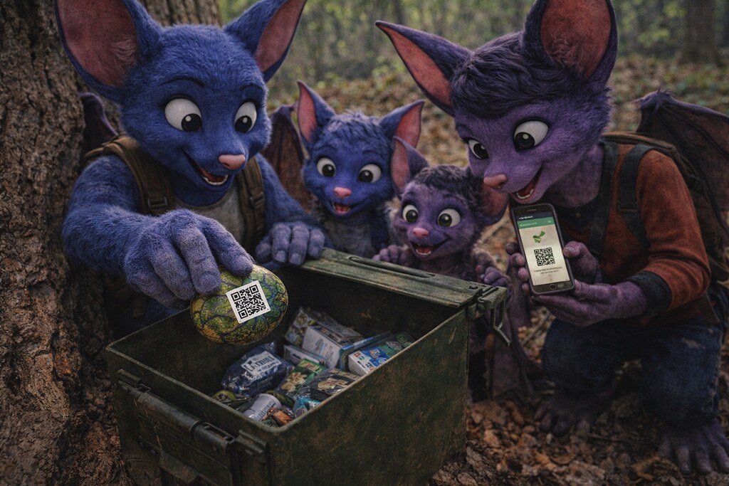 Trackable items in Geocache